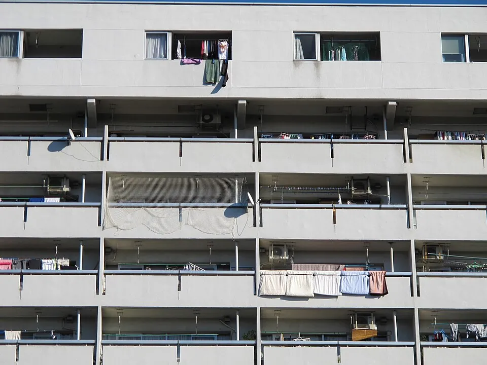 Balconies of a Sapporo apartment building
